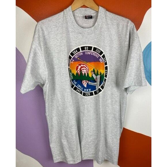 Native American 90's T Shirt XXL Order of The Arrow Section 2X Widen The Circle - Picture 1 of 5